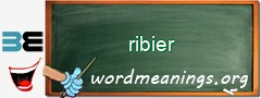 WordMeaning blackboard for ribier